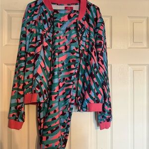 Sassy Jones Vibrant Striped track suit